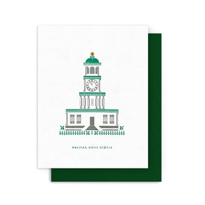 Halifax Town Clock Ornamental Card By Arquoise Press