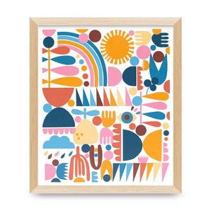 SALE - Happy Sunny Day 7x8.25 Print By Lisa Congdon Art &