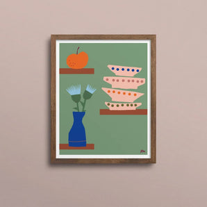 Kitchen Shelf 8x10 Print By Kautzi