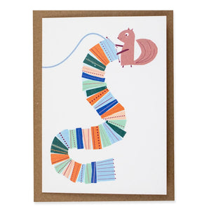 Knitting Squirrel Card By Kautzi