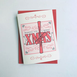 SALE - Merry Xmas Package Card By The Little Paper House