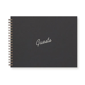 Minimal Guest Book - Black By Ruff House Print Shop