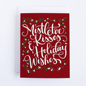 SALE - Mistletoe Kisses Card By Pedaller Designs