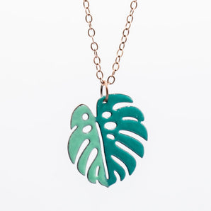 Monstera Necklace (various colours) By Aflame Creations