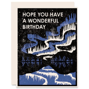 Northern Lights Birthday Card By Heartell Press