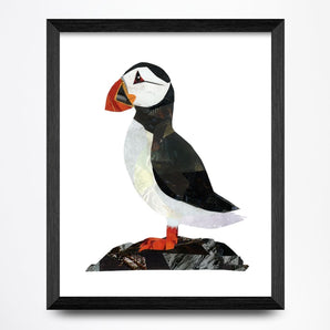 Puffin Collage 8.5x11 Print By A. K. Doak