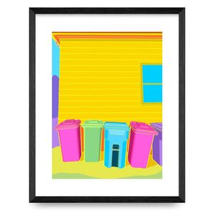 Recycling Bins I - 11x14 Print By Brian Hotson