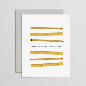 School Year Thanks Card By January Letterpress