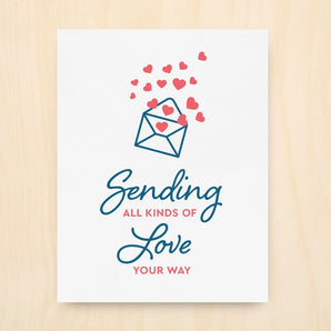 Sending All Kinds Of Love Card 5 Pack By Inkwell Originals