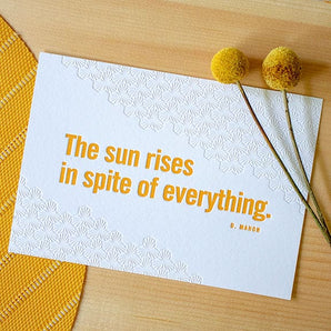 Sunrise Letterpress 5x7 Print By Inkwell Originals