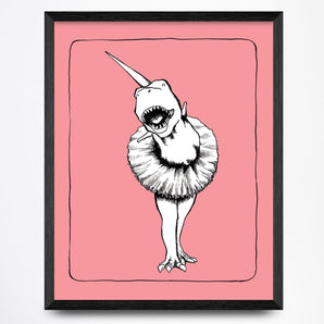 T-Rex Ballerina 8x10 Print By Tyrannosaurus Press