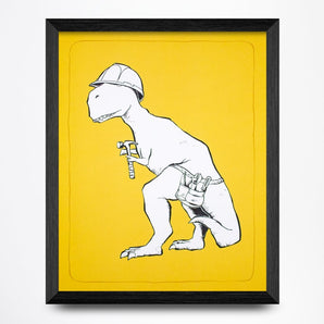 T-Rex Construction 8x10 Print By Tyrannosaurus Press