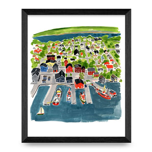 Town of Lunenburg 8x10 Print By Kat Frick Miller Art