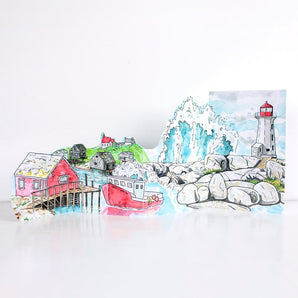 Tri-Fold Peggy’s Cove Card By Bard