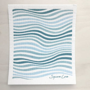 Waves Swedish Dish Cloth By Square Love