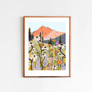 Wild Flowers 8.5x11 Print By Lizz Miles Art